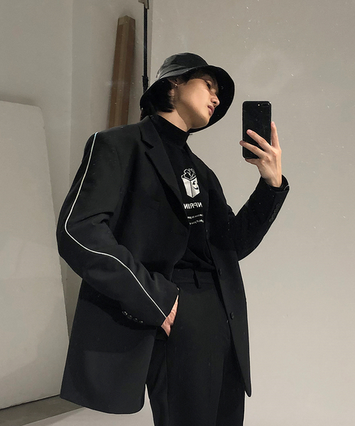 MASONPRINCE（メイソンプリンス）の「ロゴバケットハット コットン/ナイロン MZ1702【MASONPRINCE】（ハット・メンズ・ブラック/ブラック系その他・FREE）」の19枚目の写真