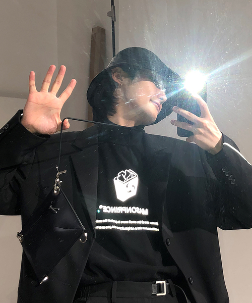 MASONPRINCE（メイソンプリンス）の「ロゴバケットハット コットン/ナイロン MZ1702【MASONPRINCE】（ハット・メンズ・ブラック/ブラック系その他・FREE）」の18枚目の写真