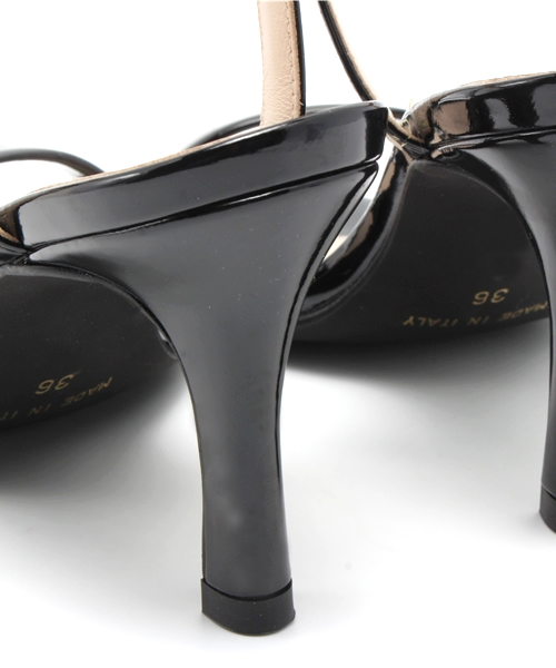 NANO universe（ナノユニバース）の「Giusfredi/Fパテントアンクルストラップサンダル（サンダル・レディース・ブラック/ベージュ・38/36/37/35）」の8枚目の写真