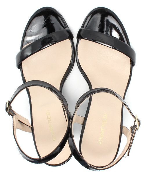NANO universe（ナノユニバース）の「Giusfredi/Fパテントアンクルストラップサンダル（サンダル・レディース・ブラック/ベージュ・38/36/37/35）」の9枚目の写真