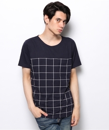 WEGO | WEGO/ウィンドウペン切替Tシャツ(Tシャツ/カットソー)