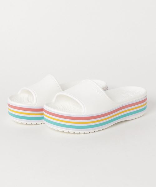 crocs(クロックス)の「crocs/クロックス CB PLATFORM BOLD COLOR SL(サンダル・レディース・ブラック/ホワイト・24cm/25cm/26cm/22cm/23cm)」の1枚目の写真