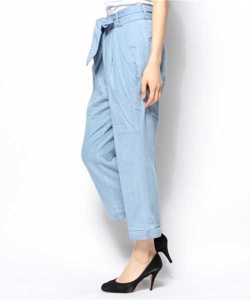 Heather（ヘザー）の「ウエストリボンタックパンツ　545636（その他パンツ・レディース・ライトブルー/ブルー/アイボリー・SMALL/MEDIUM）」の6枚目の写真