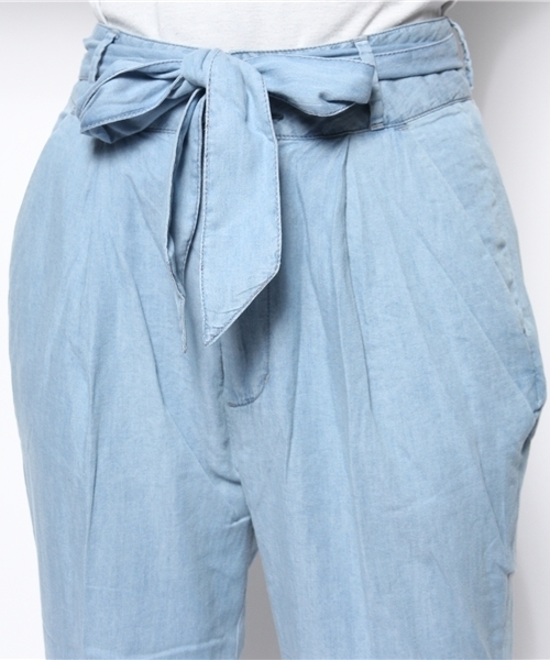 Heather（ヘザー）の「ウエストリボンタックパンツ　545636（その他パンツ・レディース・ライトブルー/ブルー/アイボリー・SMALL/MEDIUM）」の8枚目の写真