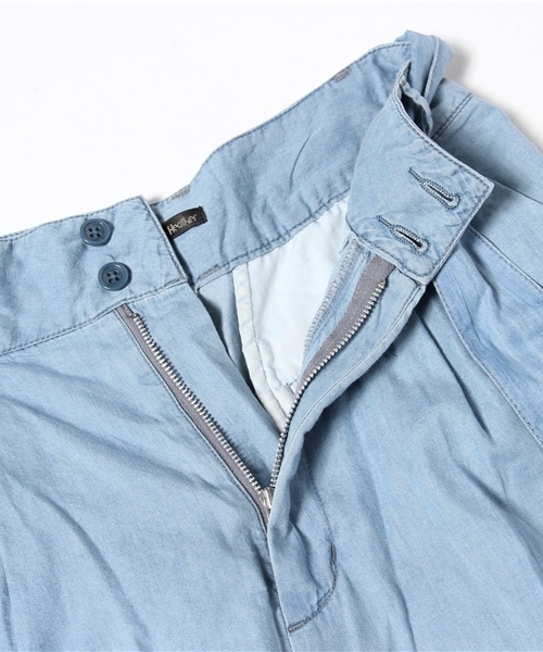 Heather（ヘザー）の「ウエストリボンタックパンツ　545636（その他パンツ・レディース・ライトブルー/ブルー/アイボリー・SMALL/MEDIUM）」の4枚目の写真