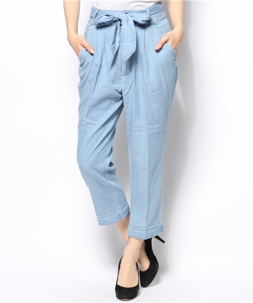 Heather（ヘザー）の「ウエストリボンタックパンツ　545636（その他パンツ・レディース・ライトブルー/ブルー/アイボリー・SMALL/MEDIUM）」の14枚目の写真