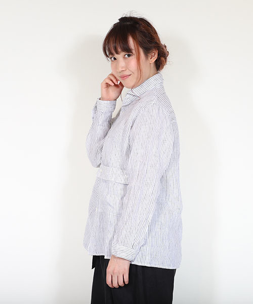 MashuKashu（マシュカシュ）の「ポケット付きシャツ（シャツ/ブラウス・レディース・オフホワイト/ストライプ・フリー）」の5枚目の写真