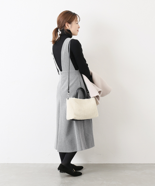 La TOTALITE（ラトータリテ）の「ツイルサロペットワンピース◆（ジャンパースカート・レディース・チャコールグレー/キャメル・38/36）」の14枚目の写真