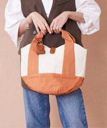 toleur（トーラ）の「【toleur】コンビキャンバス/カウレザー ラウンドトート/11478（トートバッグ）」