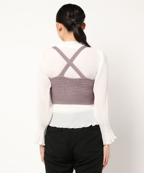 archives（アルシーヴ）の「ツイストニットビスチェ+プリーツBLセット（シャツ/ブラウス・レディース・ブラウン/モカ/ラベンダー・MEDIUM）」の5枚目の写真