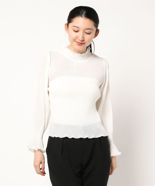 archives（アルシーヴ）の「ツイストニットビスチェ+プリーツBLセット（シャツ/ブラウス・レディース・ブラウン/モカ/ラベンダー・MEDIUM）」の6枚目の写真