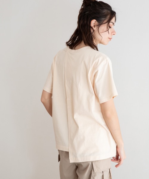 Munich(ミューニック)の「タンブラードライソフトジャージー レイヤードTシャツ(Tシャツ/カットソー・レディース・ホワイト/ブラック/ダークグレー/ライトベージュ・FREE)」の11枚目の写真