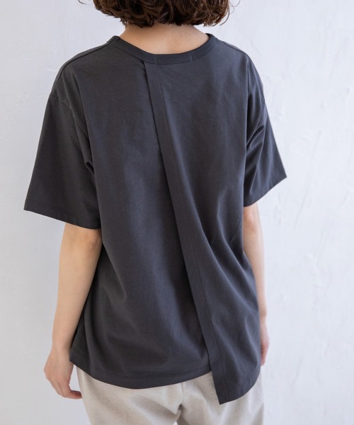 Munich(ミューニック)の「タンブラードライソフトジャージー レイヤードTシャツ(Tシャツ/カットソー・レディース・ホワイト/ブラック/ダークグレー/ライトベージュ・FREE)」の20枚目の写真
