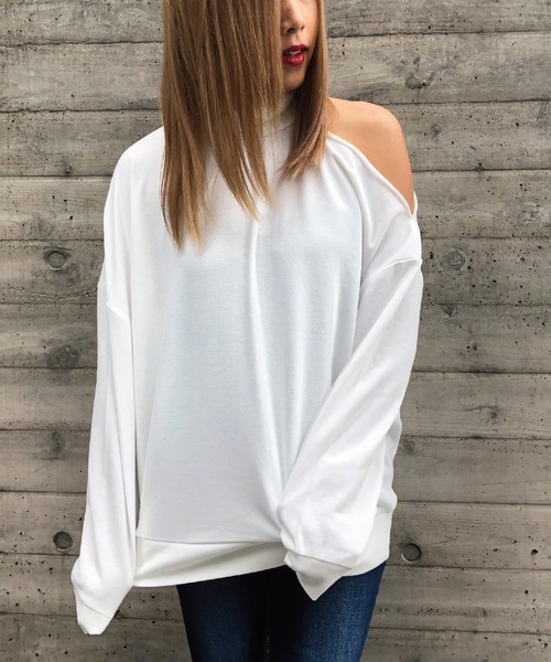 meJane(ミージェーン)の「ワンショルダー/タートルネックプルオーバー(Tシャツ/カットソー・レディース・杢グレー/ブラック/ベージュ/オフホワイト/カーキ・FREE)」の19枚目の写真
