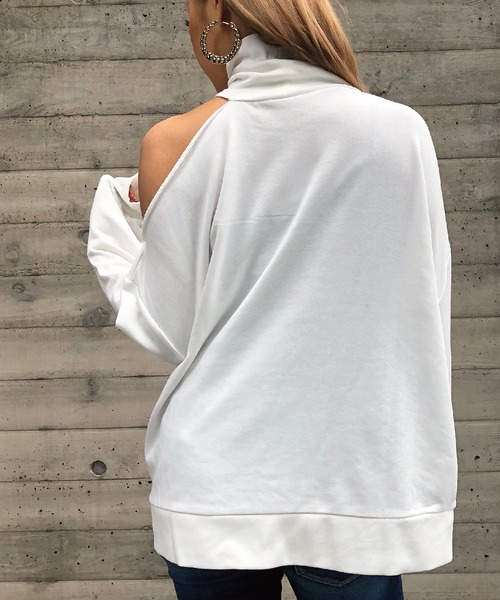 meJane(ミージェーン)の「ワンショルダー/タートルネックプルオーバー(Tシャツ/カットソー・レディース・杢グレー/ブラック/ベージュ/オフホワイト/カーキ・FREE)」の20枚目の写真