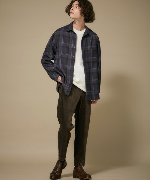 STUDIOUS（ステュディオス）の「【STUDIOUS】チェックオーバーシャツ（シャツ/ブラウス・メンズ・ネイビー/ベージュ・1/2/3）」の7枚目の写真