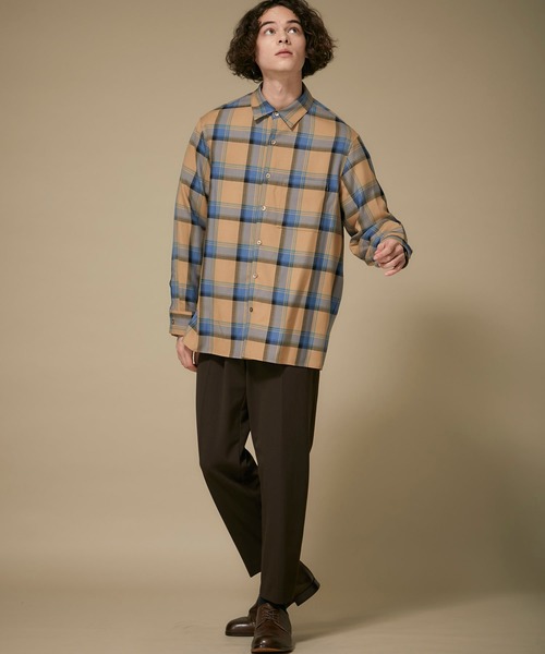 STUDIOUS（ステュディオス）の「【STUDIOUS】チェックオーバーシャツ（シャツ/ブラウス・メンズ・ネイビー/ベージュ・1/2/3）」の8枚目の写真