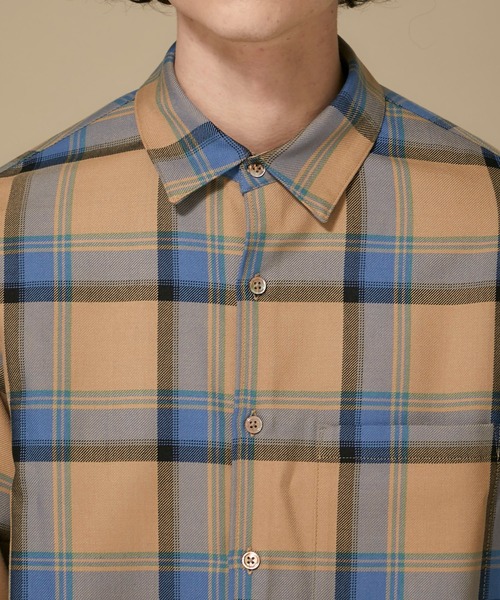 STUDIOUS（ステュディオス）の「【STUDIOUS】チェックオーバーシャツ（シャツ/ブラウス・メンズ・ネイビー/ベージュ・1/2/3）」の15枚目の写真