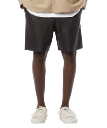 Washed Tuck Leather Shorts / レザータックパンツ