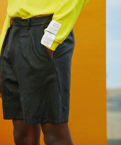 Sandinista（サンディニスタ）の「Washed Tuck Leather Shorts / レザータックパンツ（その他パンツ・メンズ・ブラック・MEDIUM/SMALL/LARGE）」の10枚目の写真