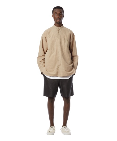 Sandinista（サンディニスタ）の「Washed Tuck Leather Shorts / レザータックパンツ（その他パンツ・メンズ・ブラック・MEDIUM/SMALL/LARGE）」の15枚目の写真