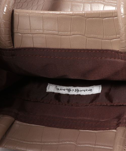 natural couture(ナチュラルクチュール)の「クロコ2WAYミニショルダーバッグ(ショルダーバッグ・レディース・ベージュ/ブラウン/アイボリー/ブラック・FREE)」の7枚目の写真