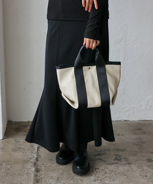 VitaFelice（ヴィータフェリーチェ）の「マチ広2wayテープハンドルトートバッグ(S)（ショルダーバッグ・レディース・アイボリー/ブラック/グレー/ブラウン系その他/ブラウン系/モカ・FREE）」の19枚目の写真