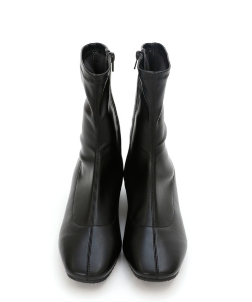 VIVIAN（ヴィヴィアン）の「スクエアトゥローヒールストレッチミドルブーツ（ブーツ・レディース・ダークブラウン/ブラック/グレー系その他7/アイボリー/ホワイト/グレー系その他6/ブラック系その他3/シルバー・S/LL/L/M/SS/XL）」の9枚目の写真