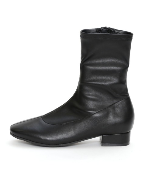 VIVIAN（ヴィヴィアン）の「スクエアトゥローヒールストレッチミドルブーツ（ブーツ・レディース・ダークブラウン/ブラック/グレー系その他7/アイボリー/ホワイト/グレー系その他6/ブラック系その他3/シルバー・S/LL/L/M/SS/XL）」の12枚目の写真