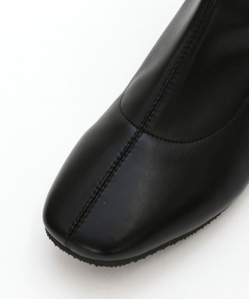 VIVIAN（ヴィヴィアン）の「スクエアトゥローヒールストレッチミドルブーツ（ブーツ・レディース・ダークブラウン/ブラック/グレー系その他7/アイボリー/ホワイト/グレー系その他6/ブラック系その他3/シルバー・S/LL/L/M/SS/XL）」の13枚目の写真