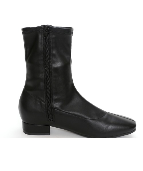 VIVIAN（ヴィヴィアン）の「スクエアトゥローヒールストレッチミドルブーツ（ブーツ・レディース・ダークブラウン/ブラック/グレー系その他7/アイボリー/ホワイト/グレー系その他6/ブラック系その他3/シルバー・S/LL/L/M/SS/XL）」の14枚目の写真