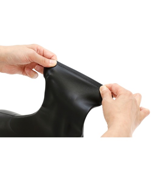 VIVIAN（ヴィヴィアン）の「スクエアトゥローヒールストレッチミドルブーツ（ブーツ・レディース・ダークブラウン/ブラック/グレー系その他7/アイボリー/ホワイト/グレー系その他6/ブラック系その他3/シルバー・S/LL/L/M/SS/XL）」の16枚目の写真