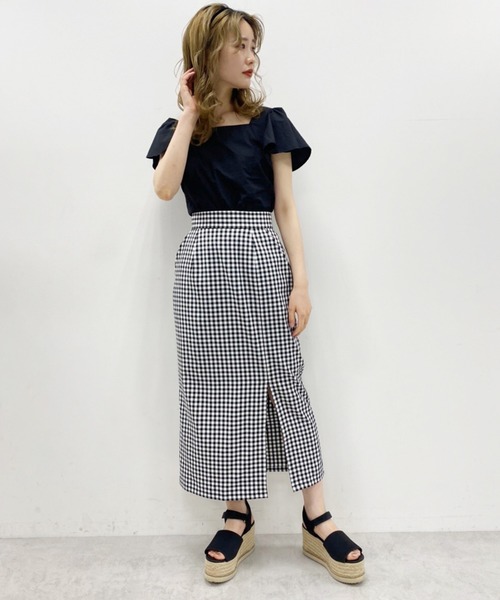 one after another NICE CLAUP（ワンアフターアナザーナイスクラップ）の「スリットタイトアソートスカート（スカート・レディース・ベージュ/サックスブルー/ピンク/ブラック系その他・SMALL/MEDIUM）」の18枚目の写真