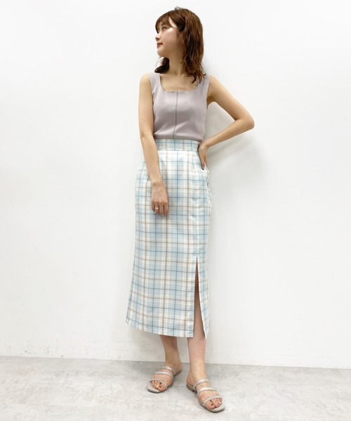 one after another NICE CLAUP（ワンアフターアナザーナイスクラップ）の「スリットタイトアソートスカート（スカート・レディース・ベージュ/サックスブルー/ピンク/ブラック系その他・SMALL/MEDIUM）」の20枚目の写真