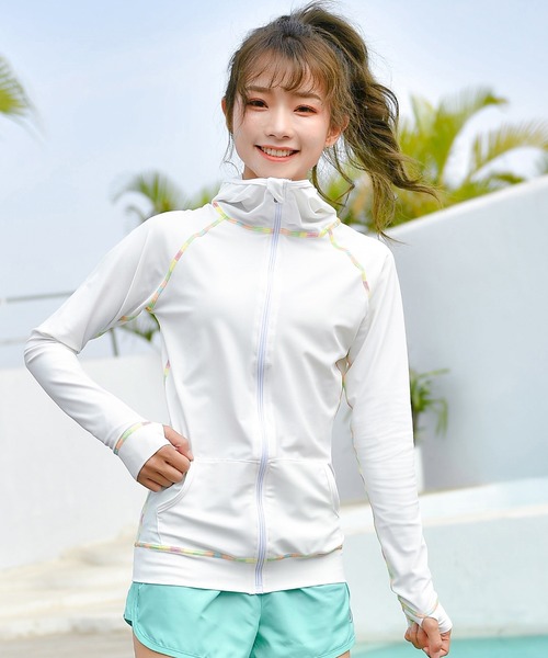 セール】【UVカット率 99.9%以上】レディース フード付きフロント