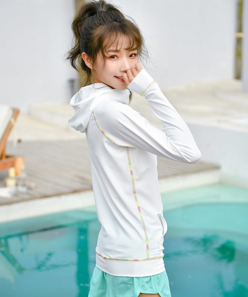 セール】【UVカット率 99.9%以上】レディース フード付きフロント