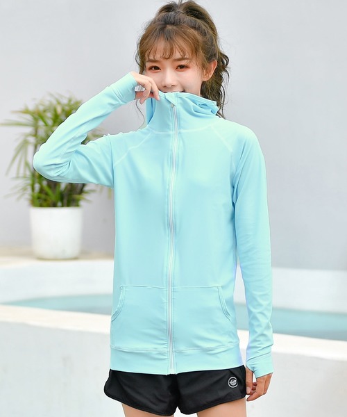 セール】【UVカット率 99.9%以上】レディース フード付きフロント