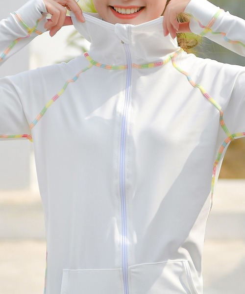 セール】【UVカット率 99.9%以上】レディース フード付きフロント