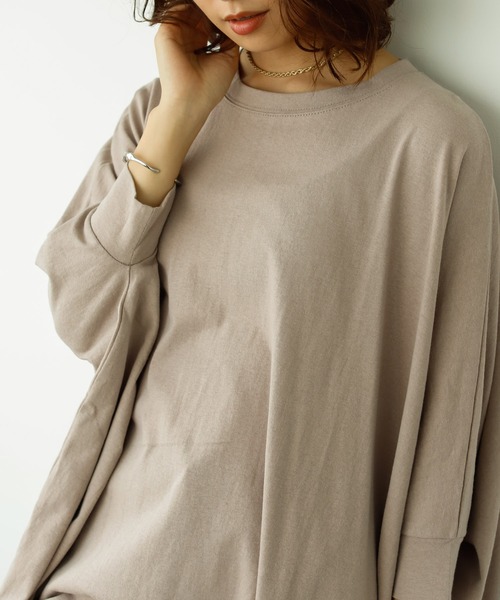 Auntie Rosa Holiday(アンティローザホリデー)の「ワイドシルエットコットンTEEワンピース(ワンピース・レディース・ホワイト/グレー系その他/ブラック・FREE)」の18枚目の写真