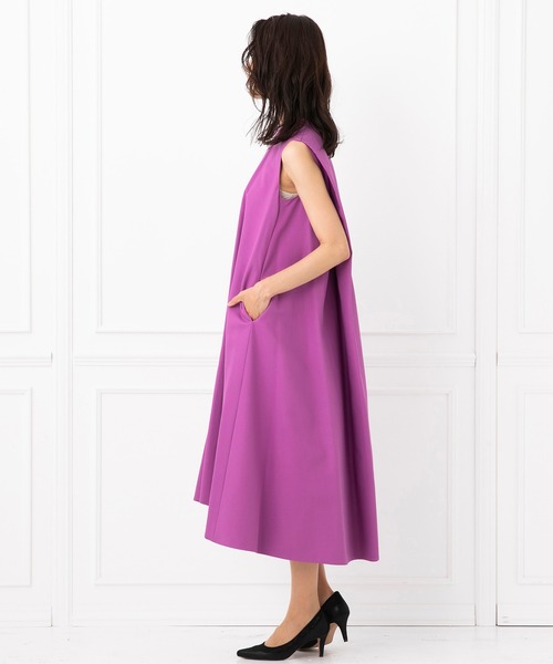 Demikitte(デミキッテ)の「【Demikitte】テントラインワンピース(ドレス・レディース・ラベンダー/レンガ・9号)」の6枚目の写真