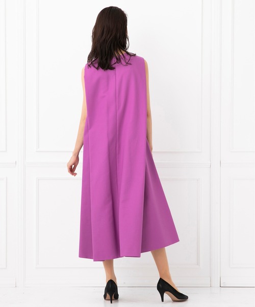 Demikitte(デミキッテ)の「【Demikitte】テントラインワンピース(ドレス・レディース・ラベンダー/レンガ・9号)」の7枚目の写真