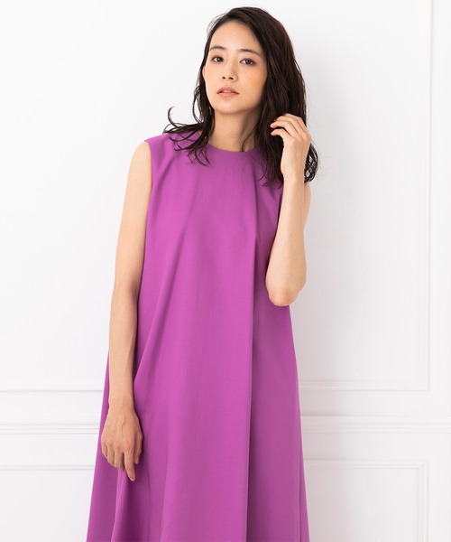 Demikitte(デミキッテ)の「【Demikitte】テントラインワンピース(ドレス・レディース・ラベンダー/レンガ・9号)」の8枚目の写真