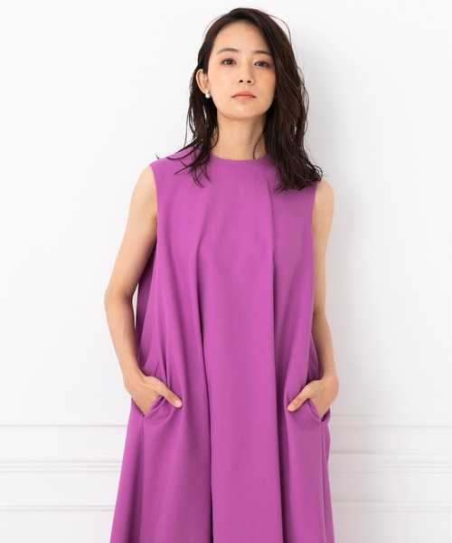 Demikitte(デミキッテ)の「【Demikitte】テントラインワンピース(ドレス・レディース・ラベンダー/レンガ・9号)」の9枚目の写真