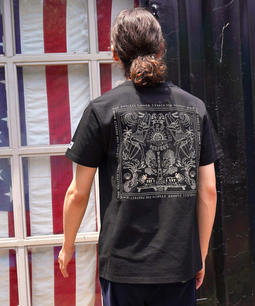 The Endless Summer(エンドレスサマー)の「TES CALM BANDANA EMB T-SHIRT(Tシャツ/カットソー・メンズ・ホワイト/ブラック/ネイビー/グリーン系その他3・SMALL/MEDIUM/LARGE/X-LARGE)」の9枚目の写真