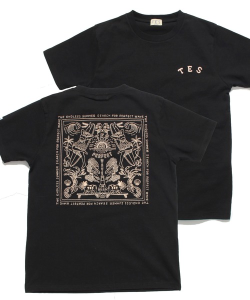 The Endless Summer(エンドレスサマー)の「TES CALM BANDANA EMB T-SHIRT(Tシャツ/カットソー・メンズ・ホワイト/ブラック/ネイビー/グリーン系その他3・SMALL/MEDIUM/LARGE/X-LARGE)」の5枚目の写真