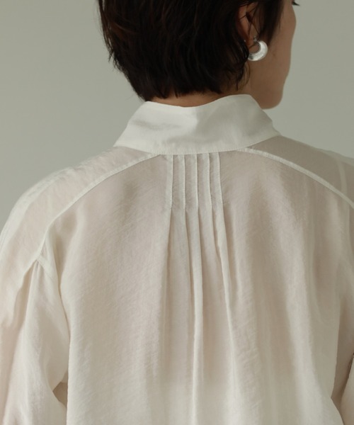 スタンドカラーオーガンジーシャツ（Standcollar Organdy Blouse