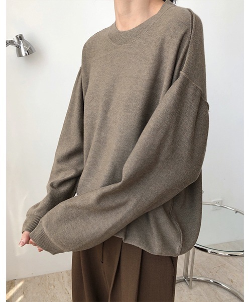 chuclla（チュクラ）の「【chuclla】Design silhouette 2way knit chw1397（カーディガン/ボレロ・レディース・ダークブルー/カーキブラウン・FREE）」の6枚目の写真