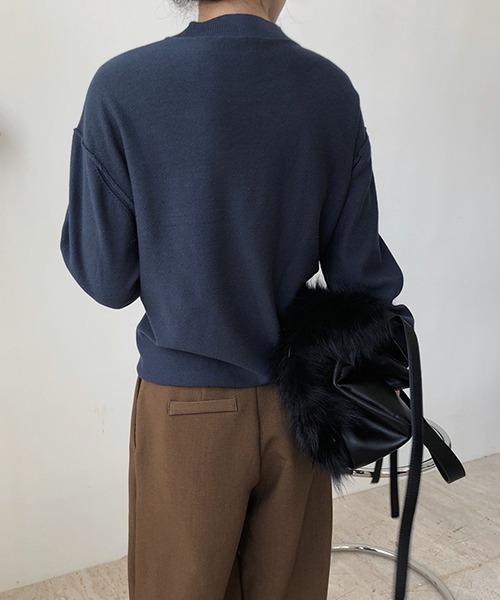 chuclla（チュクラ）の「【chuclla】Design silhouette 2way knit chw1397（カーディガン/ボレロ・レディース・ダークブルー/カーキブラウン・FREE）」の16枚目の写真