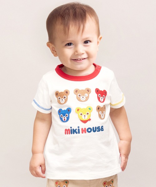 ミニフェイス半袖ｔシャツ Tシャツ カットソー Miki トップス Miki House ミキハウス のtシャツ カットソー ミニフェイス半袖ｔシャツ 10 5216 380 80 100 を購入できます Miki House ミキハウス のファッション 冬バーゲン の