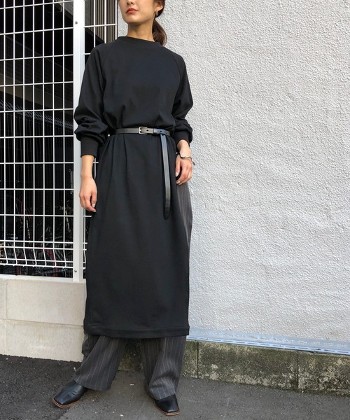 &g'aime(アンジェム)の「【&g'aime】サイドスリットチュニック(Tシャツ/カットソー・レディース・ブラック/パープル/ブラウン/グレー・FREE)」の5枚目の写真